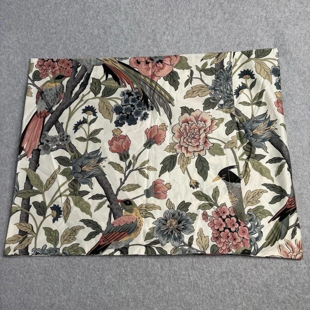 Pottery Barn Bloom Sateen Ivory Comforter Sham Size Standard SKU: 6575652 Floral
